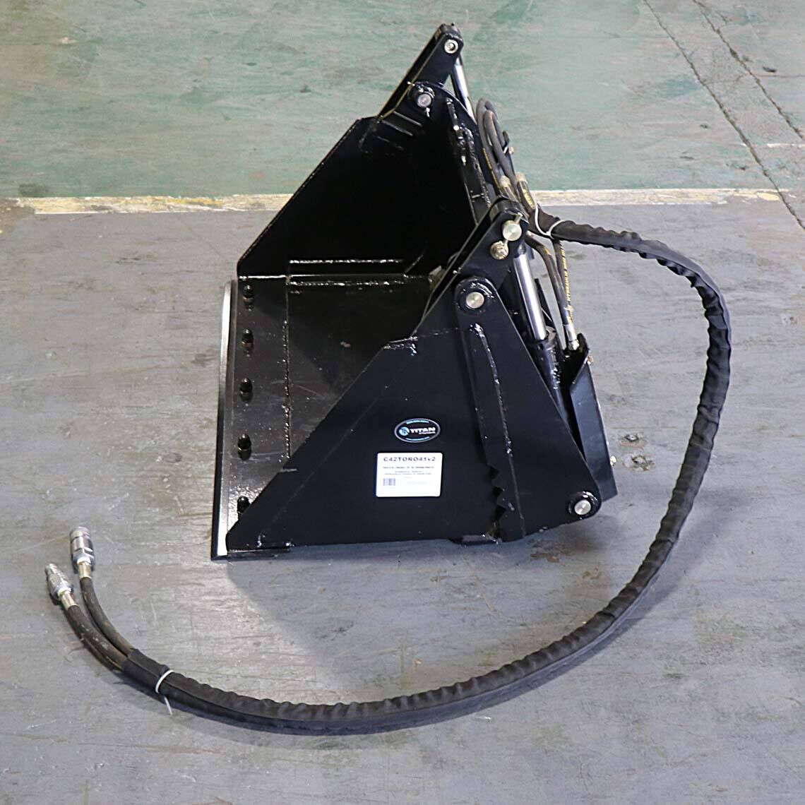 SCRATCH AND DENT - 4-In-1 Combo Mini Skid Steer Bucket | Cutting Edge | 42" | V2 - FINAL SALE