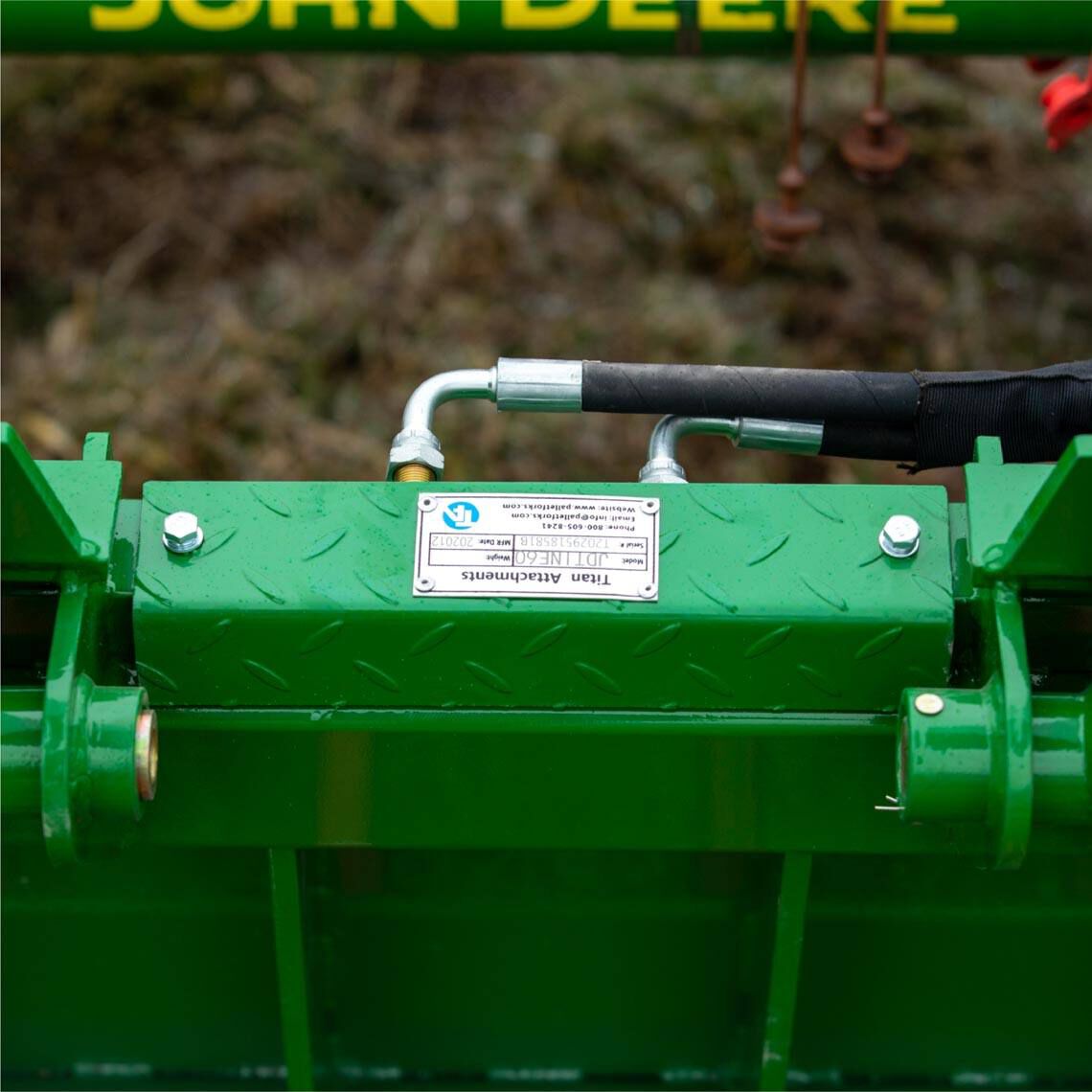 Tine Bucket Attachment with Optional Hay Bale Spears - Fits John Deere Loaders - Rake Size: 60" Frame - Spear Length: Frame Only - No Spears | 60" Frame / Frame Only - No Spears - view 27