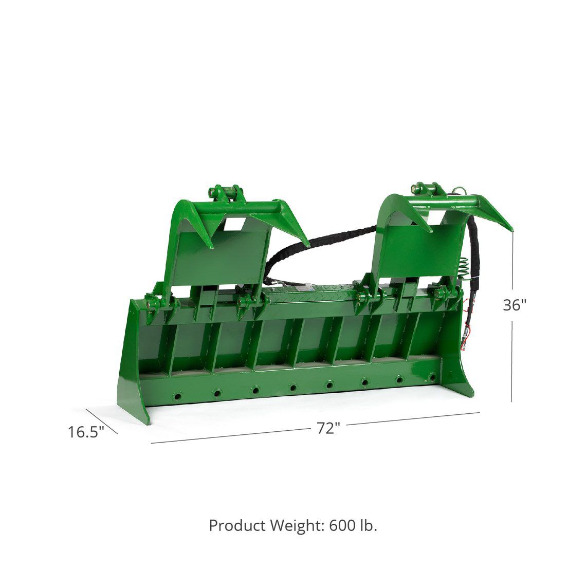 Tine Bucket Attachment with Optional Hay Bale Spears - Fits John Deere Loaders - Rake Size: 72" Frame - Spear Length: Frame Only - No Spears | 72" Frame / Frame Only - No Spears - view 137