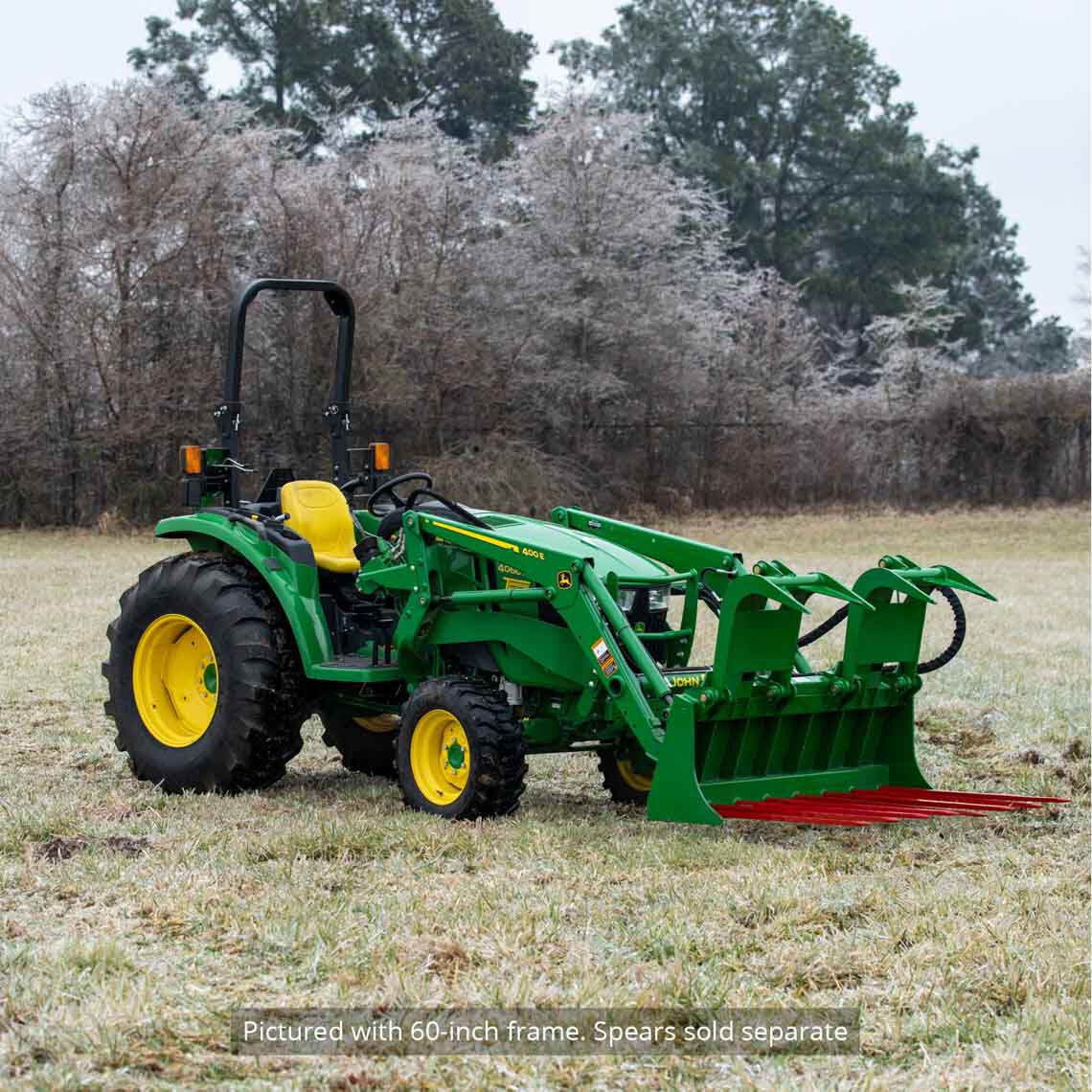 Tine Bucket Attachment with Optional Hay Bale Spears - Fits John Deere Loaders - Rake Size: 72" Frame - Spear Length: Frame Only - No Spears | 72" Frame / Frame Only - No Spears - view 138