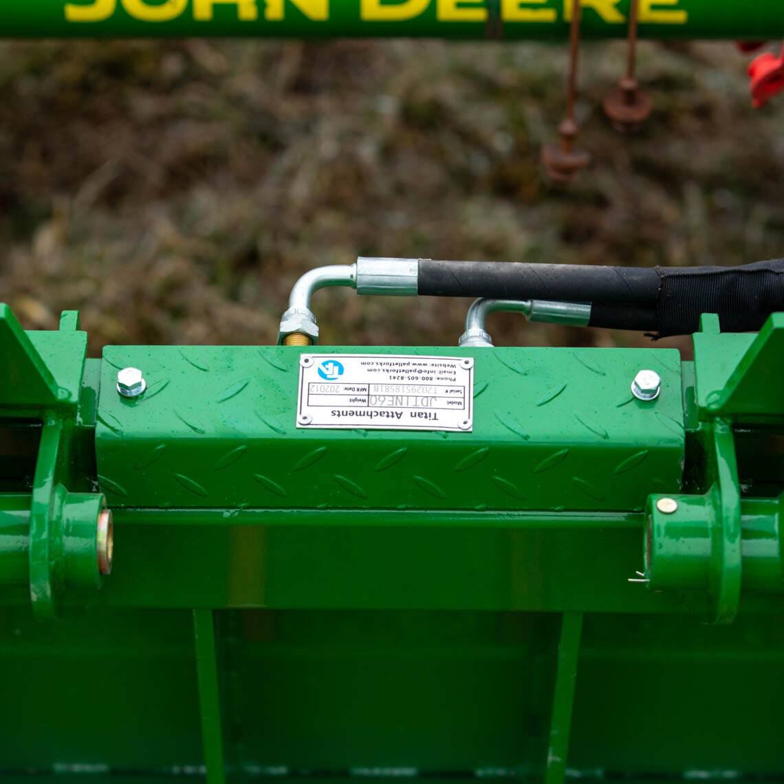 Tine Bucket Attachment with Optional Hay Bale Spears - Fits John Deere Loaders - Rake Size: 72" Frame - Spear Length: Frame Only - No Spears | 72" Frame / Frame Only - No Spears - view 150