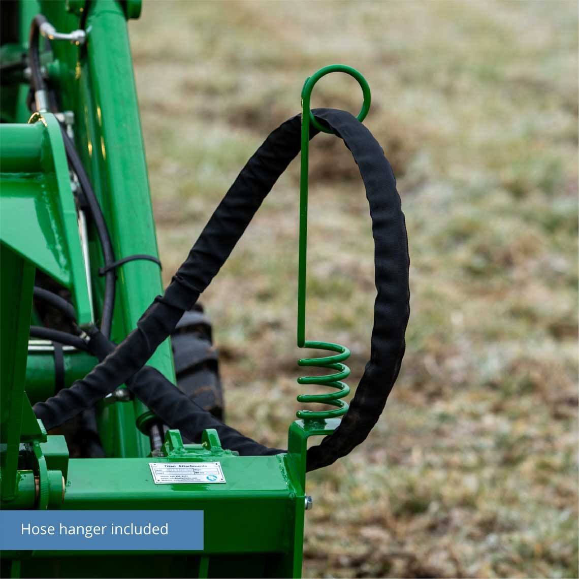 Tine Bucket Attachment with Optional Hay Bale Spears - Fits John Deere Loaders - Rake Size: 48" Frame - Spear Length: 39" | 48" Frame / 39"