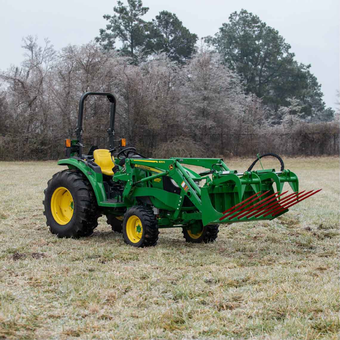 Tine Bucket Attachment with Optional Hay Bale Spears - Fits John Deere Loaders - Rake Size: 60" Frame - Spear Length: 49" | 60" Frame / 49" - view 125