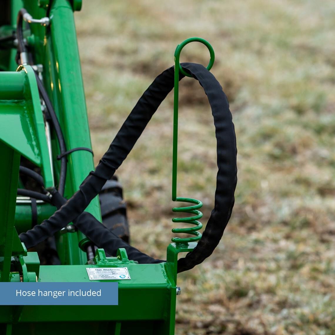 Tine Bucket Attachment with Optional Hay Bale Spears - Fits John Deere Loaders - Rake Size: 72" Frame - Spear Length: 27" | 72" Frame / 27"