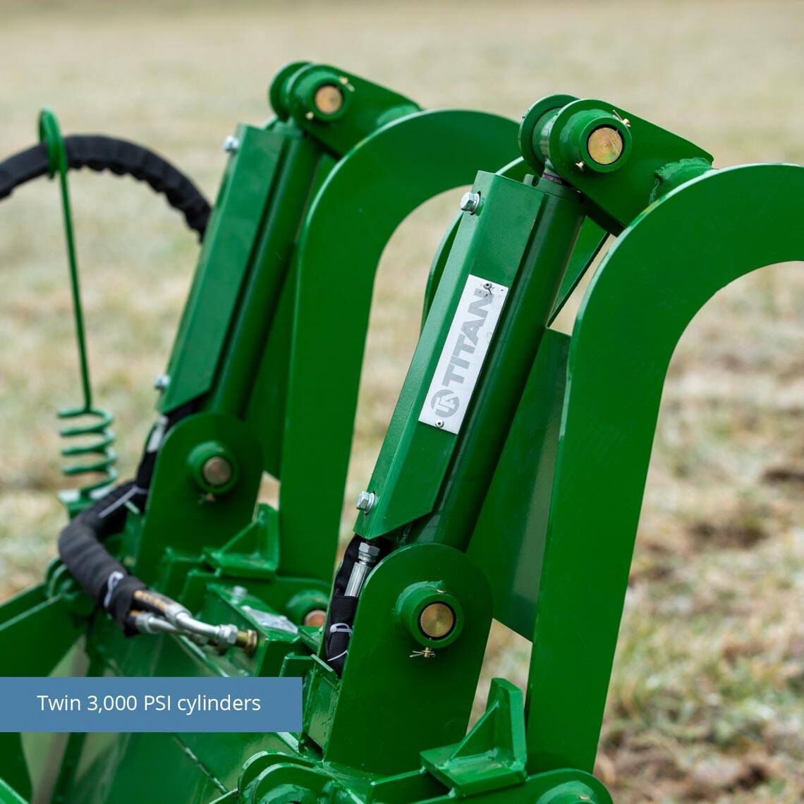 Tine Bucket Attachment with Optional Hay Bale Spears - Fits John Deere Loaders - Rake Size: 72" Frame - Spear Length: 27" | 72" Frame / 27"