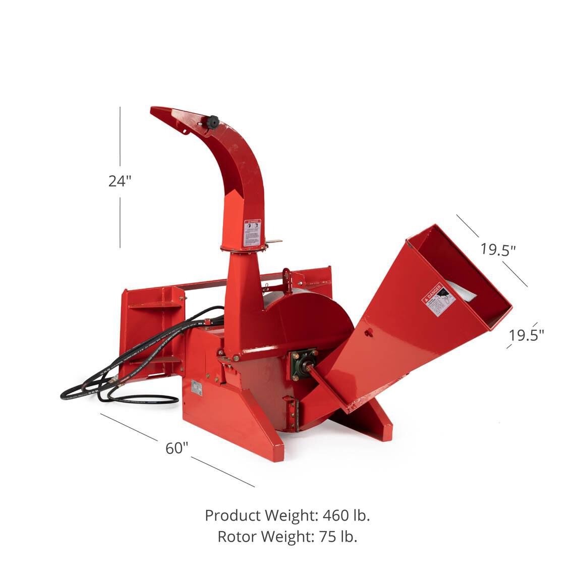 SCRATCH AND DENT - Hydraulic Wood Chipper for Skid Steers and Tractors with Universal Quick Tach V2 - FINAL SALE