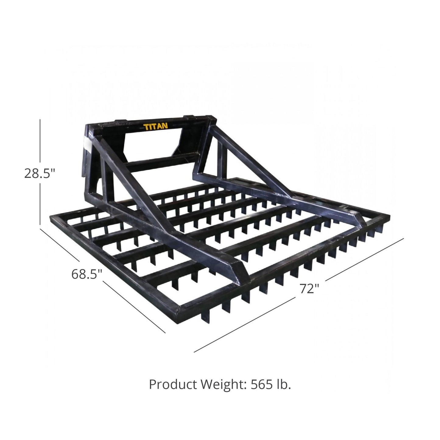 SCRATCH AND DENT - 6’ Terra Monster Dirt Grader and Leveler for Seeding - FINAL SALE - view 2