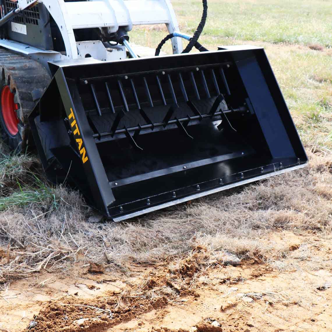 SCRATCH AND DENT - 72" Side Discharge Bucket For Sand And Mulch - FINAL SALE - view 3