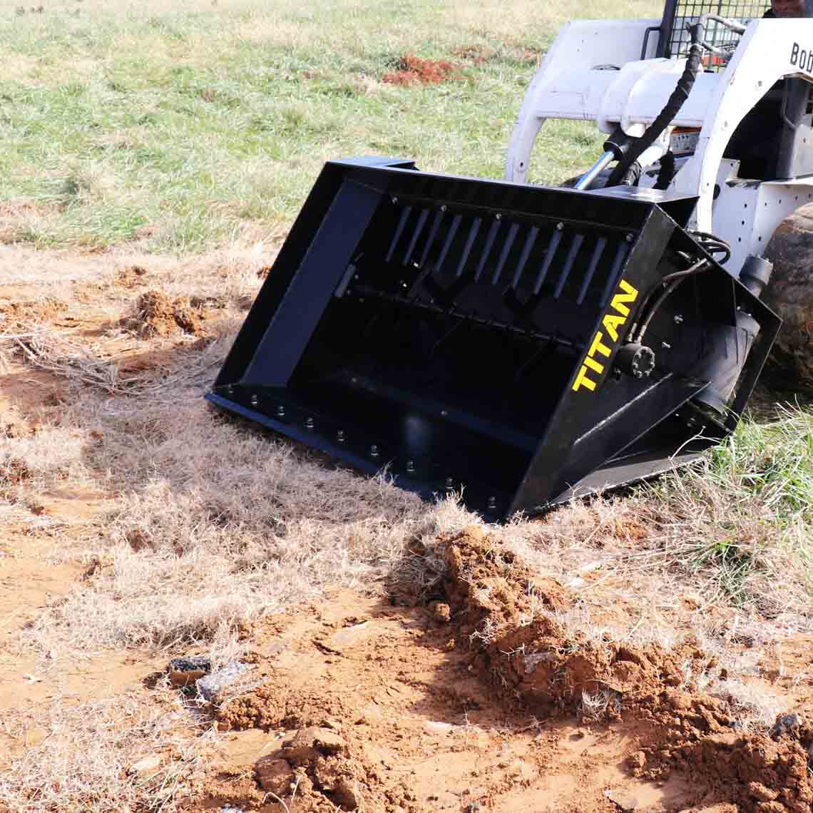 SCRATCH AND DENT - 72" Side Discharge Bucket For Sand And Mulch - FINAL SALE - view 4