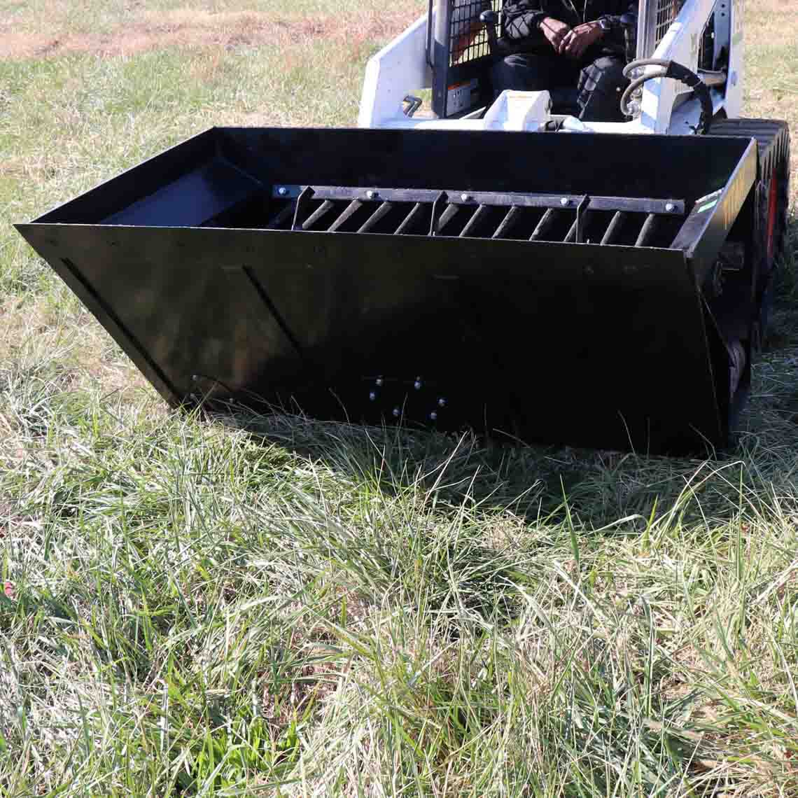 SCRATCH AND DENT - 72" Side Discharge Bucket For Sand And Mulch - FINAL SALE