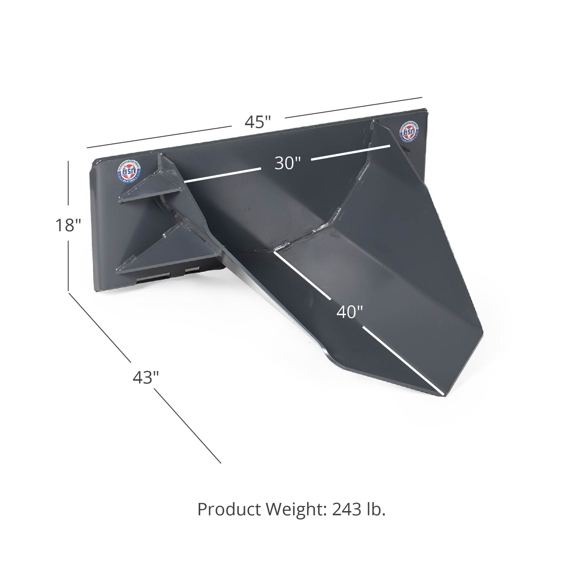 SCRATCH AND DENT - 40” Tree Spade For Skid Steers Quick Tach