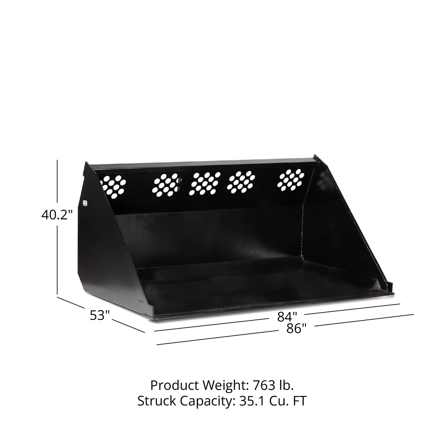 High Capacity Skid Steer Bucket | 84" - view 20