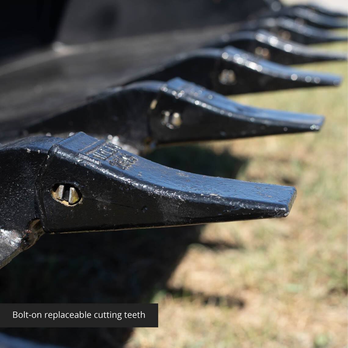 Heavy-Duty Skid Steer Dirt Bucket With Teeth | 72" - view 4