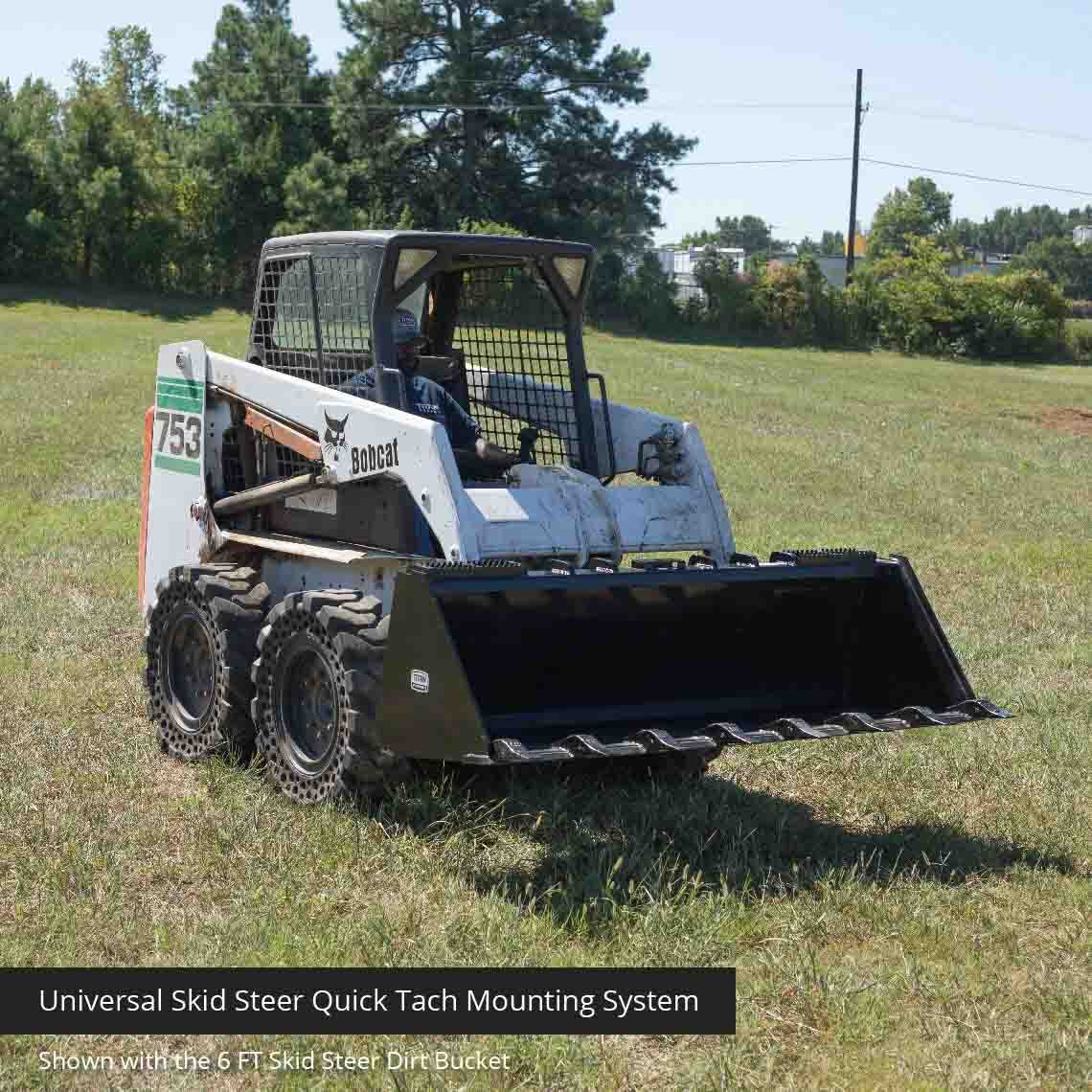 Heavy-Duty Skid Steer Dirt Bucket With Teeth | 84" - view 11