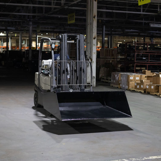 Forklift Mounted Front Loader Dump Bucket view 2