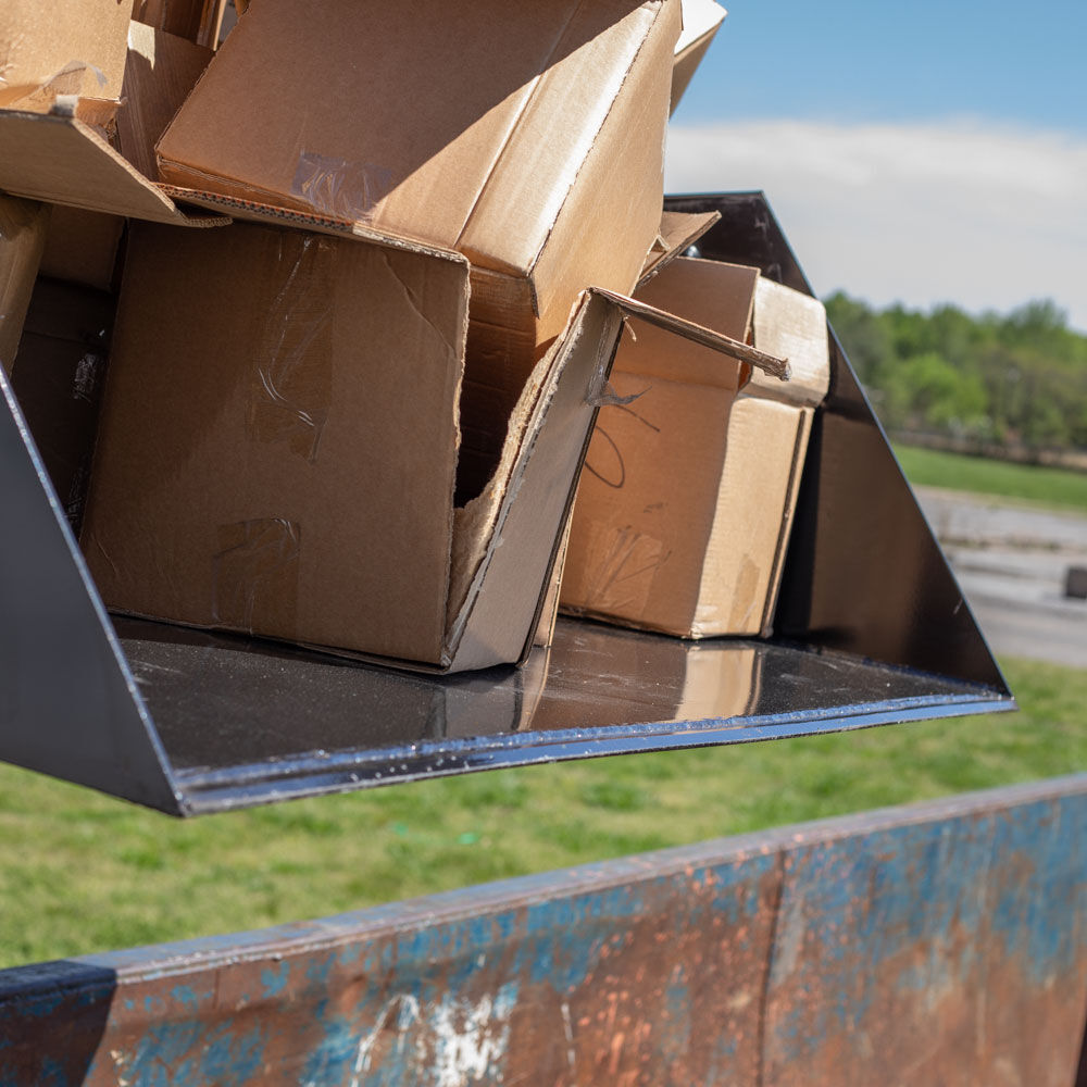 Forklift Mounted Front Loader Dump Bucket