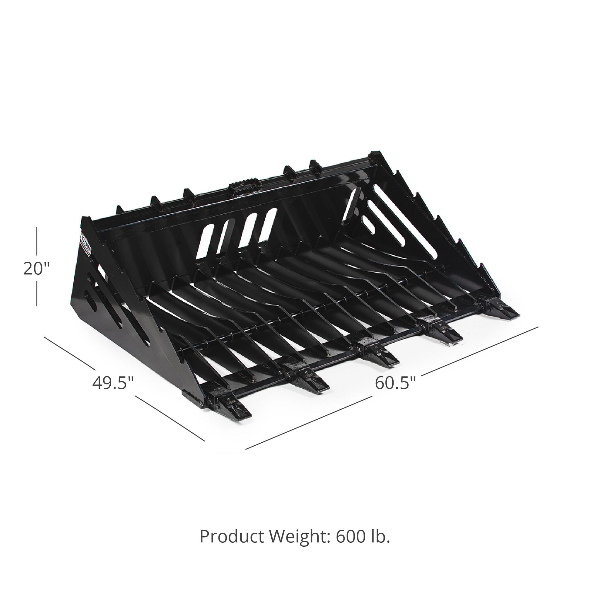 SCRATCH AND DENT - 60" Rock Bucket Skeleton Loader w/ Teeth Skid Steer Bobcat - FINAL SALE