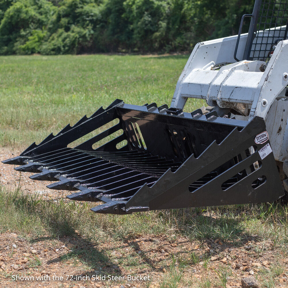 SCRATCH AND DENT - 60" Rock Bucket Skeleton Loader w/ Teeth Skid Steer Bobcat - FINAL SALE - view 3