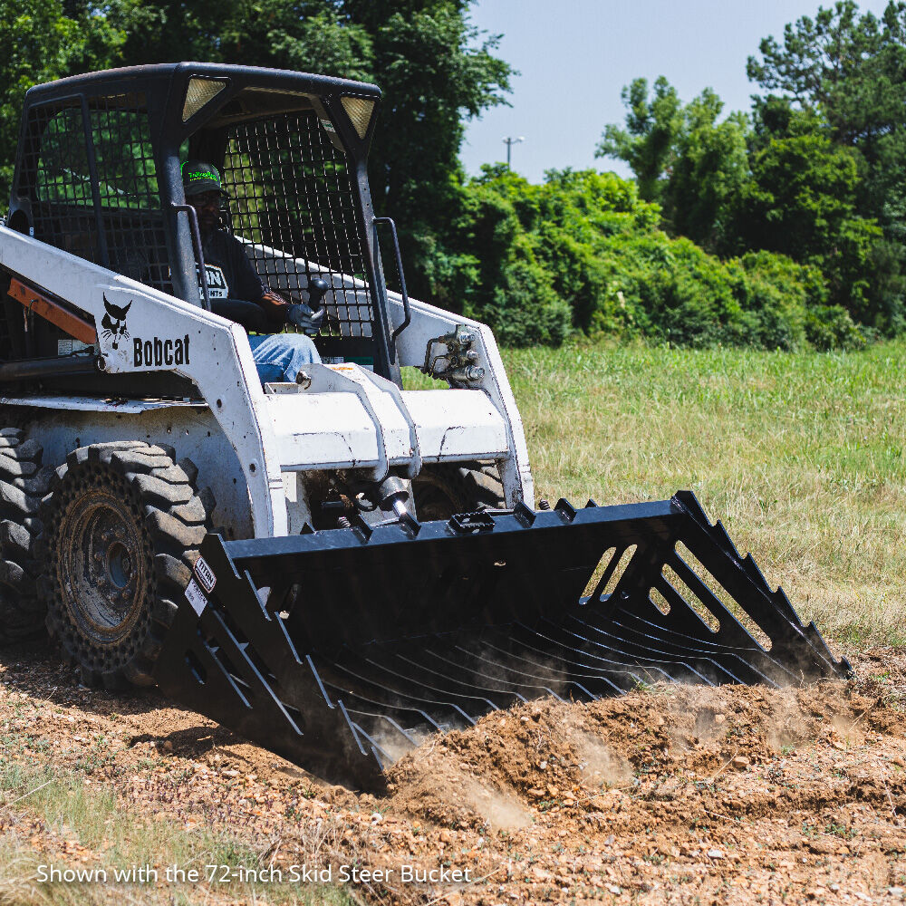 SCRATCH AND DENT - 60" Rock Bucket Skeleton Loader w/ Teeth Skid Steer Bobcat - FINAL SALE - view 4