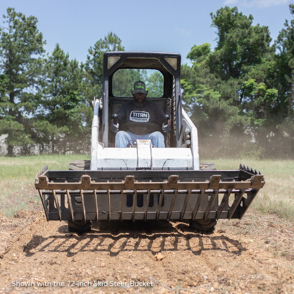 SCRATCH AND DENT - 60" Rock Bucket Skeleton Loader w/ Teeth Skid Steer Bobcat - FINAL SALE - view 6