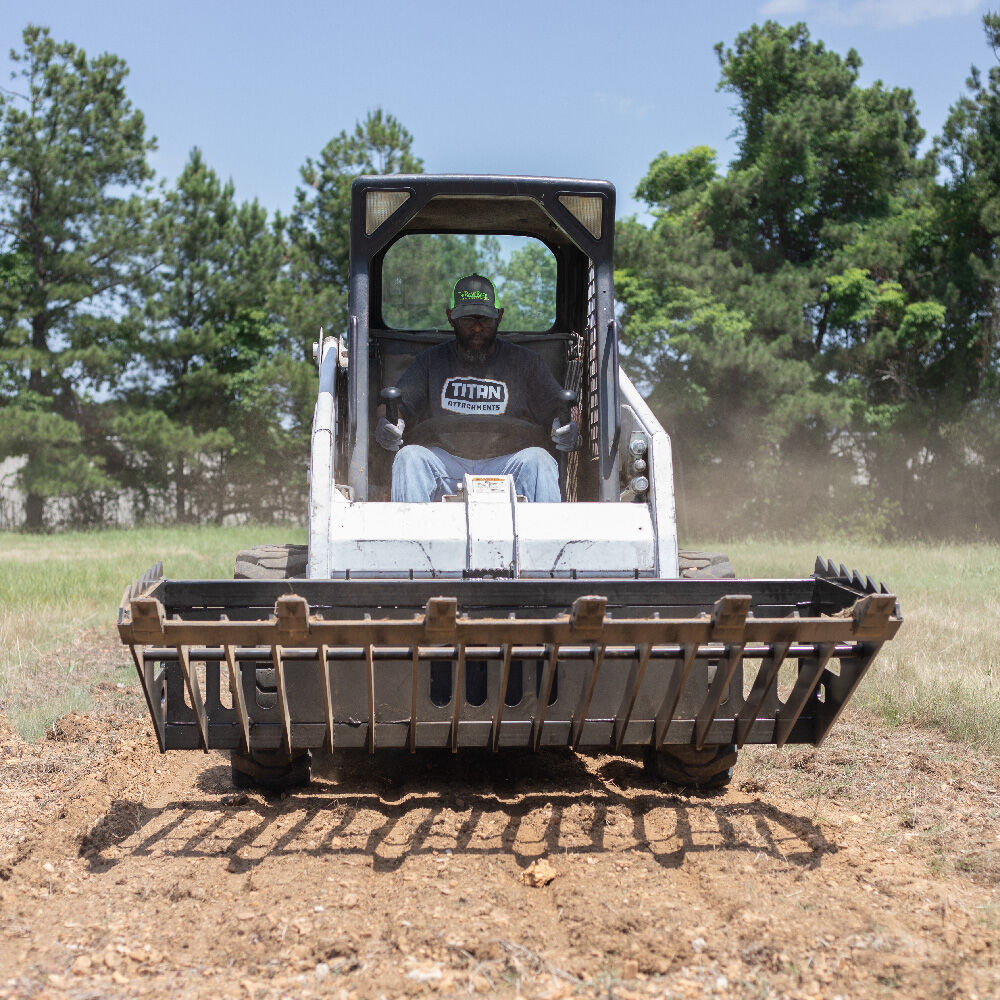 SCRATCH AND DENT - 72" Rock Bucket Skeleton Loader w/ Teeth Skid Steer Bobcat - FINAL SALE