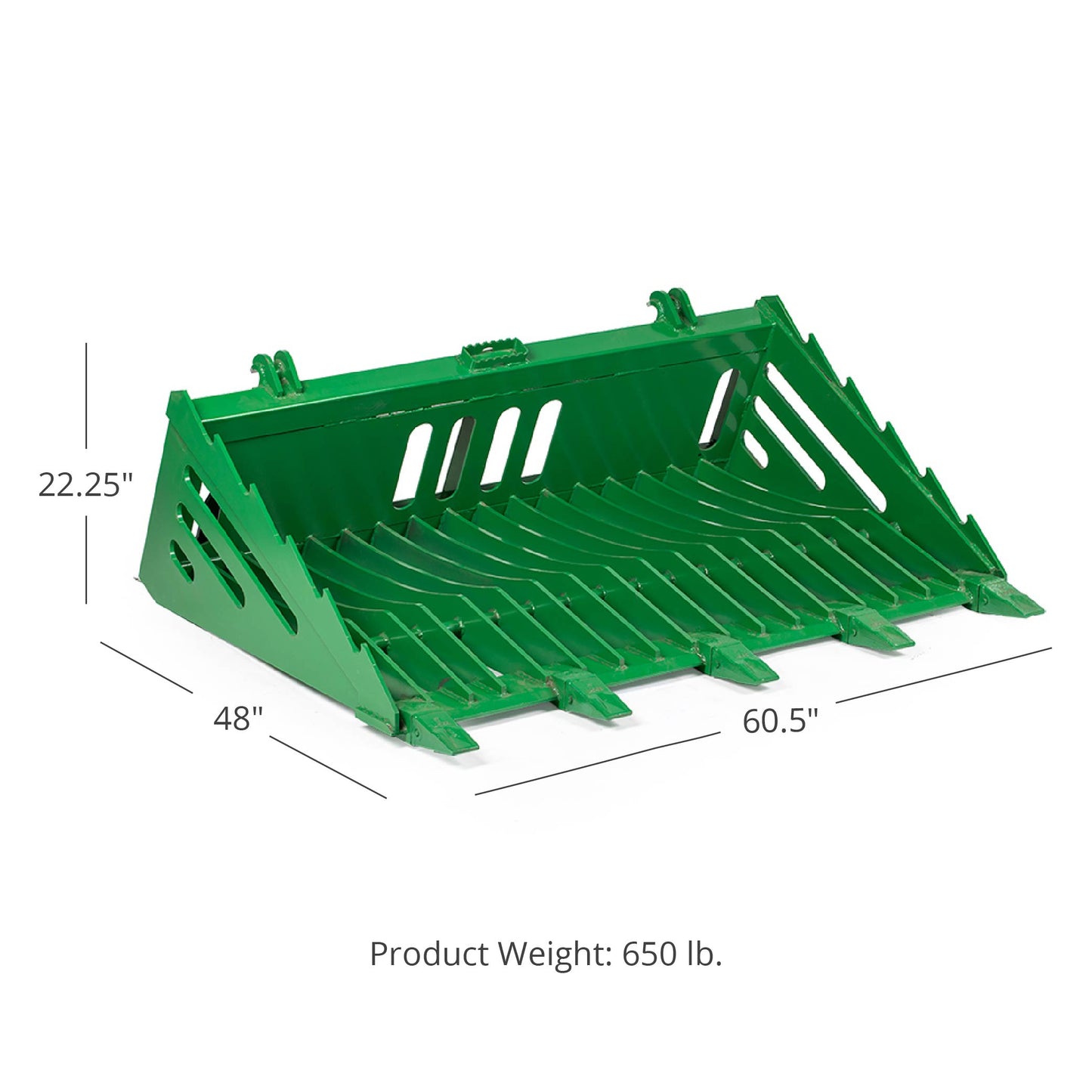 Fine Grade Skeleton Rock Bucket with Teeth Fits John Deere Tractors | 5' - view 19