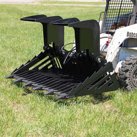 Skeleton Rock Bucket Grapple Rake with Teeth | 72" view 2