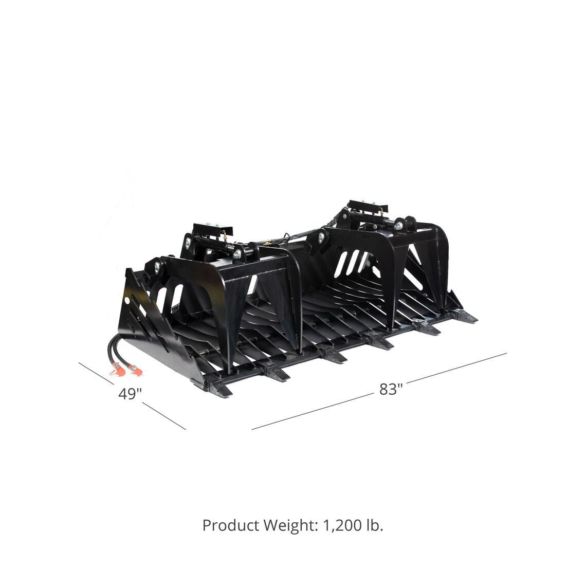 SCRATCH AND DENT - 82" Rock Bucket Grapple Skeleton Loader w/ Teeth - FINAL SALE - view 2