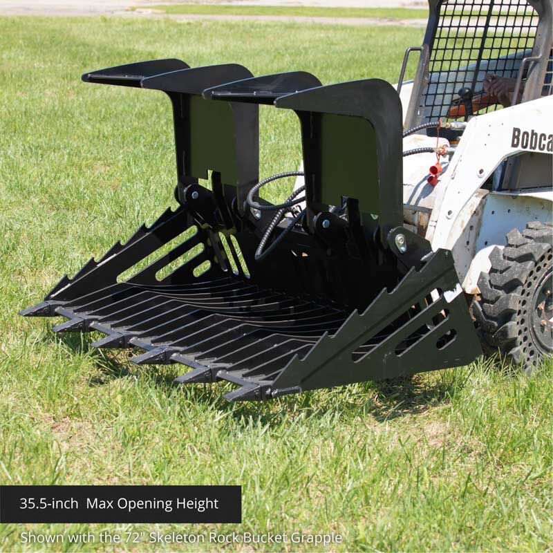 SCRATCH AND DENT - 82" Rock Bucket Grapple Skeleton Loader w/ Teeth - FINAL SALE