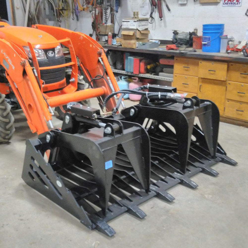 Skeleton Rock Bucket Grapple Rake with Teeth | 82"