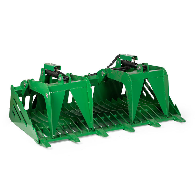 72" Fine Grade Skeleton Rock Grapple Bucket Fits John Deere Tractors