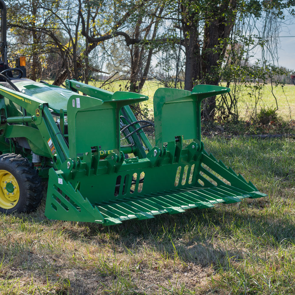 72" Fine Grade Skeleton Rock Grapple Bucket Fits John Deere Tractors - view 2