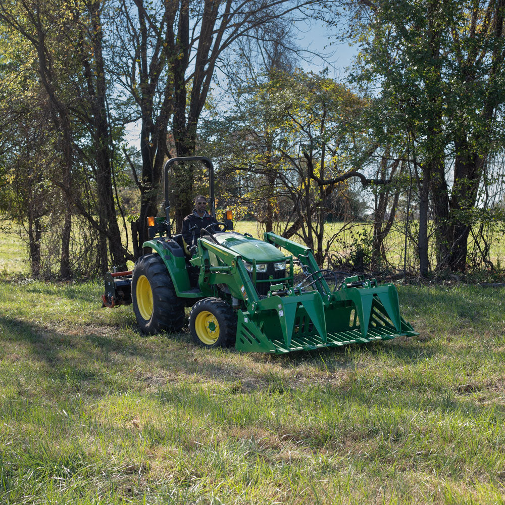 72" Fine Grade Skeleton Rock Grapple Bucket Fits John Deere Tractors