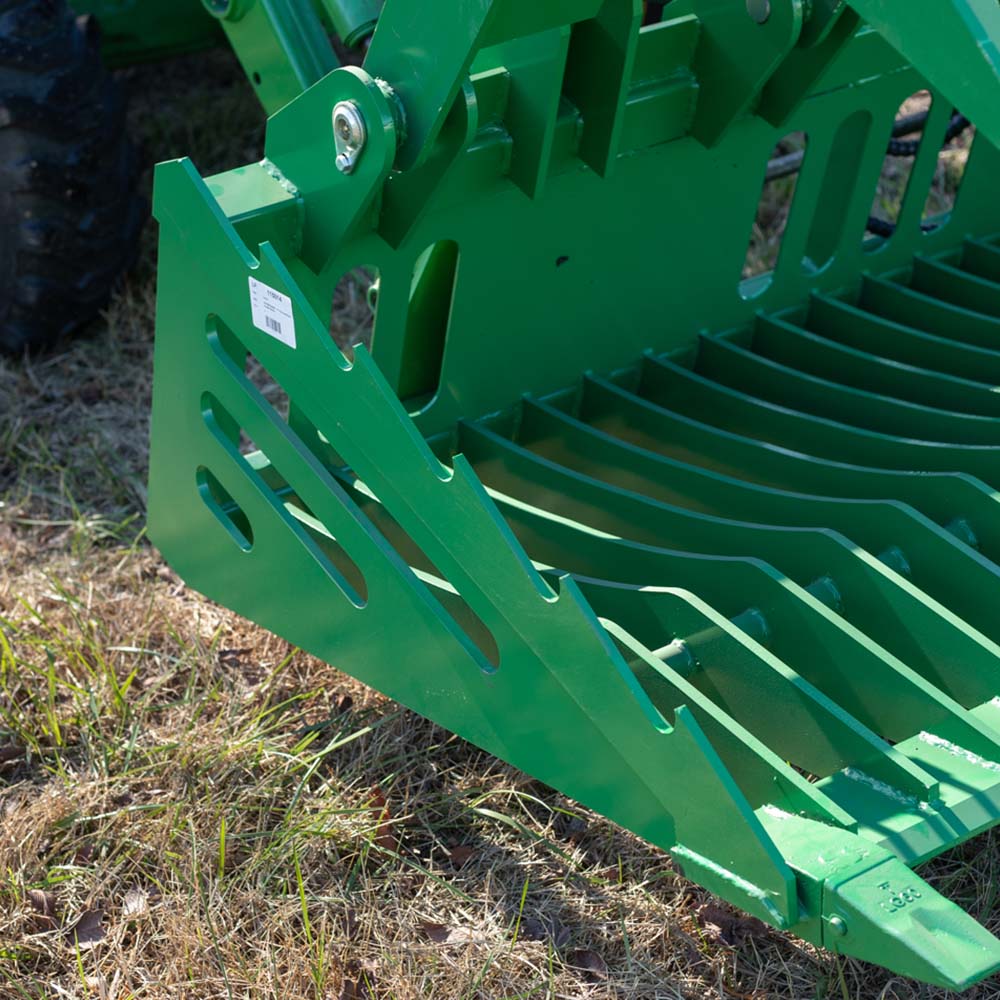 72" Fine Grade Skeleton Rock Grapple Bucket Fits John Deere Tractors