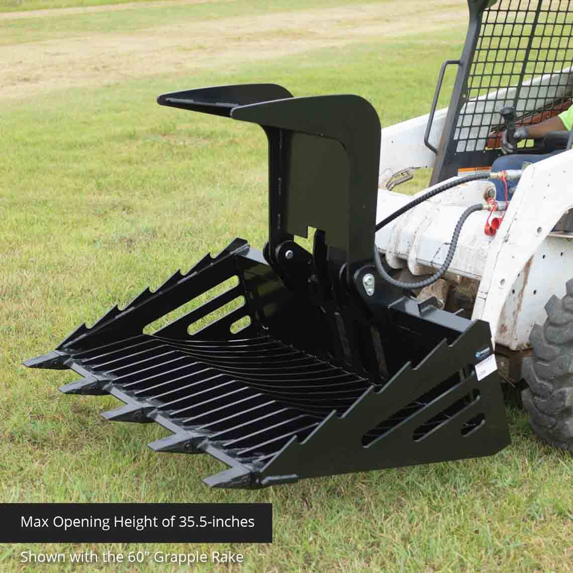 Fine Grade Skeleton Rock Grapple Rakes | 72" - view 14