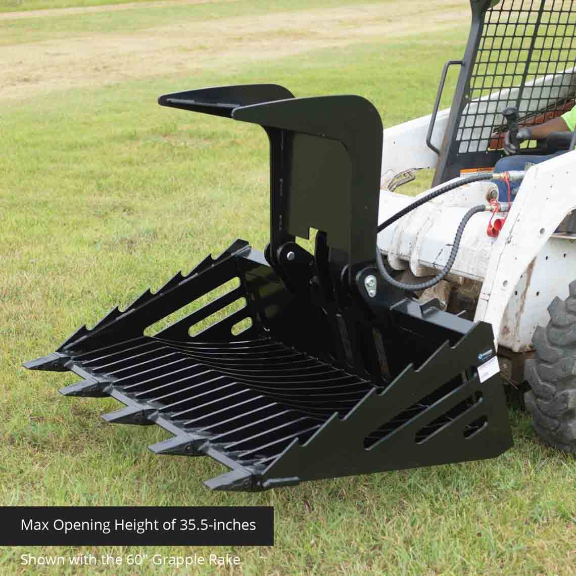 Fine Grade Skeleton Rock Grapple Rakes | 82" - view 25