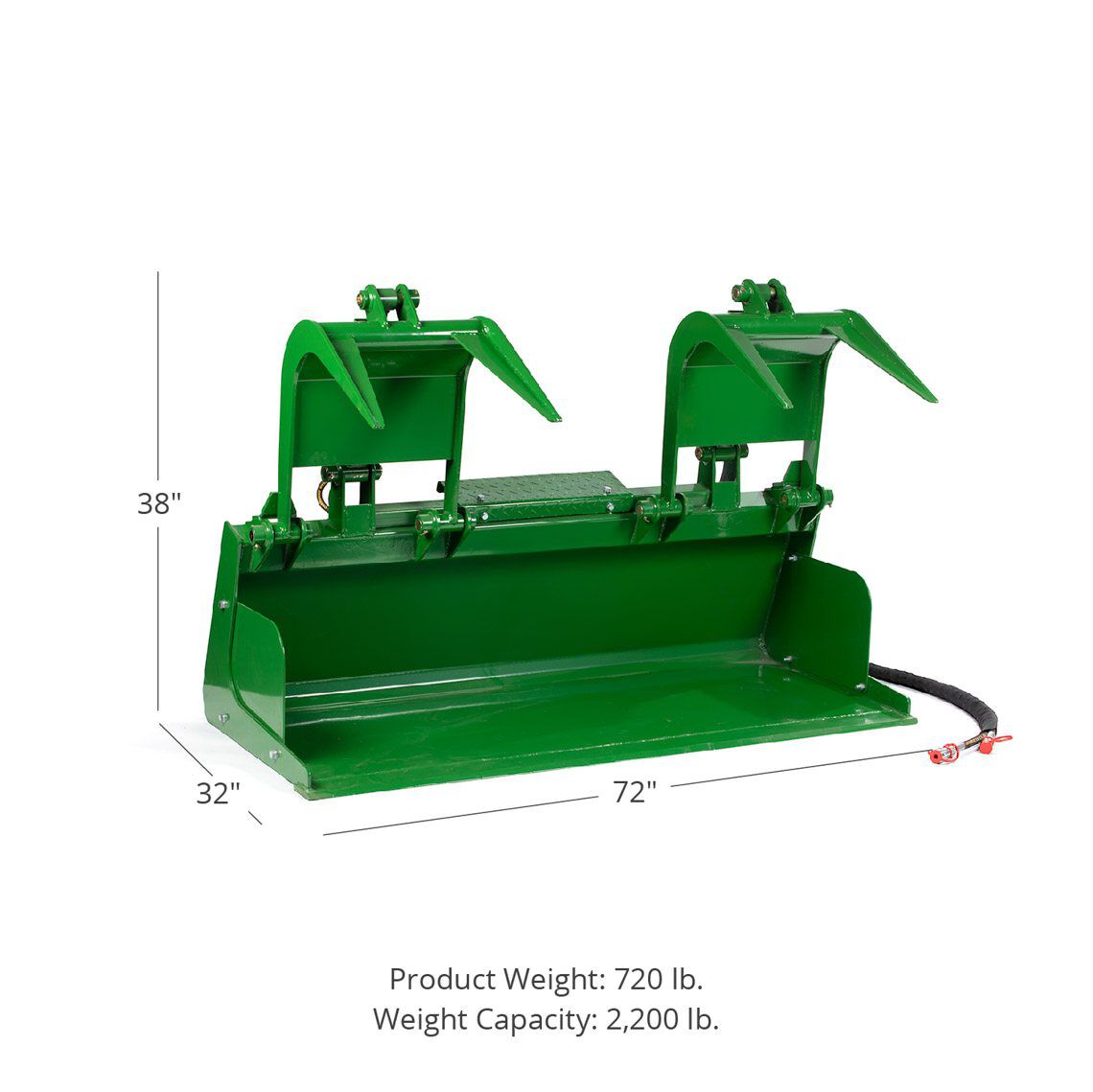 SCRATCH AND DENT - Titan 72-in Debris Grapple Bucket Fits John Deere Loaders - FINAL SALE - view 2