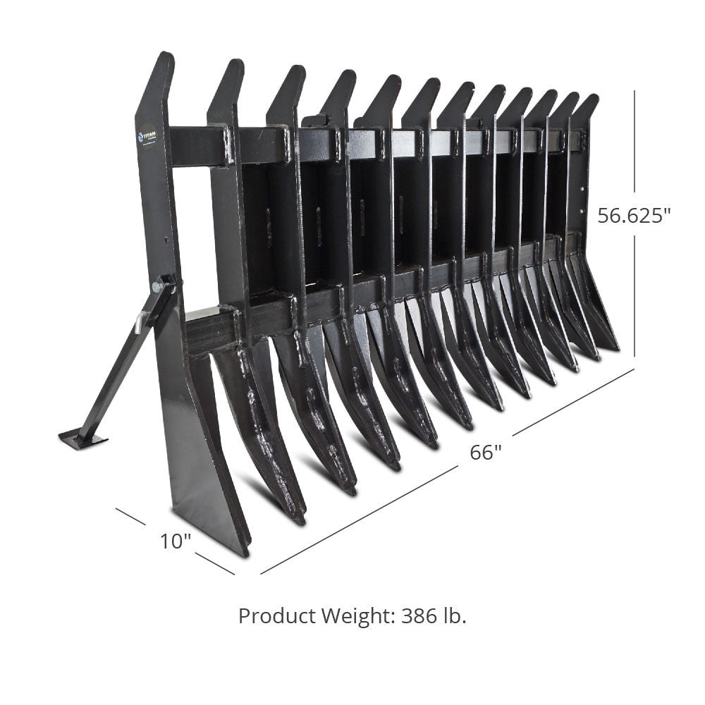 SCRATCH AND DENT - 66" Root Debris Rake Skid Steer Attachment - FINAL SALE - view 1