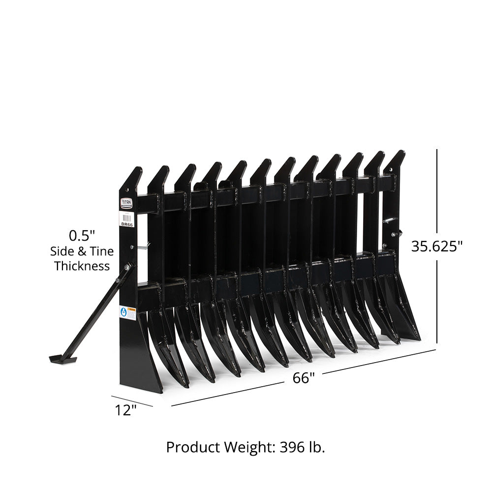 Standard Series Skid Steer Root Debris Rake | 66" - view 20