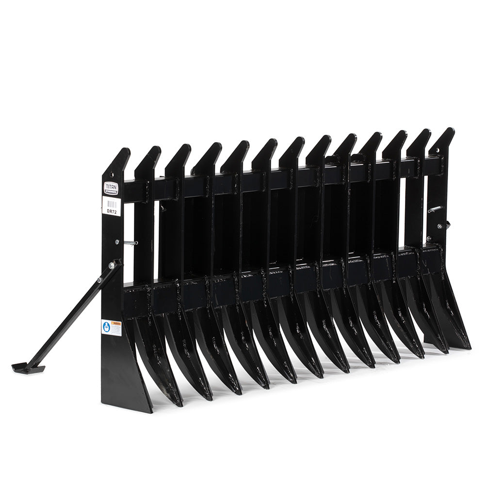 Standard Series Skid Steer Root Debris Rake | 72"