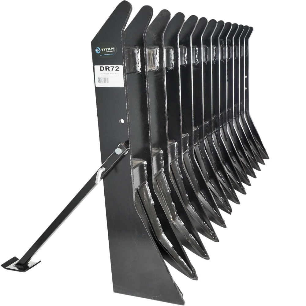 SCRATCH AND DENT - 72" Root Debris Rake Skid Steer Attachment - FINAL SALE - view 7