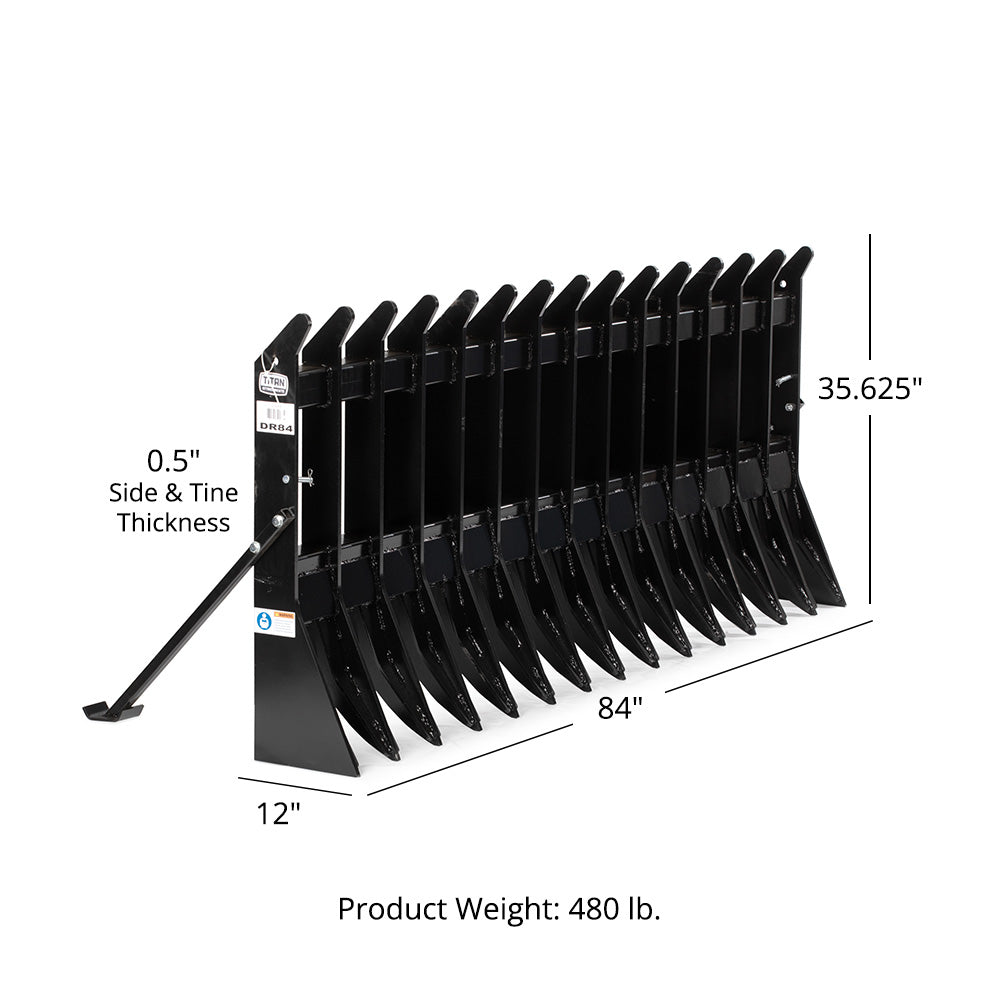 Standard Series Skid Steer Root Debris Rake | 84" - view 40