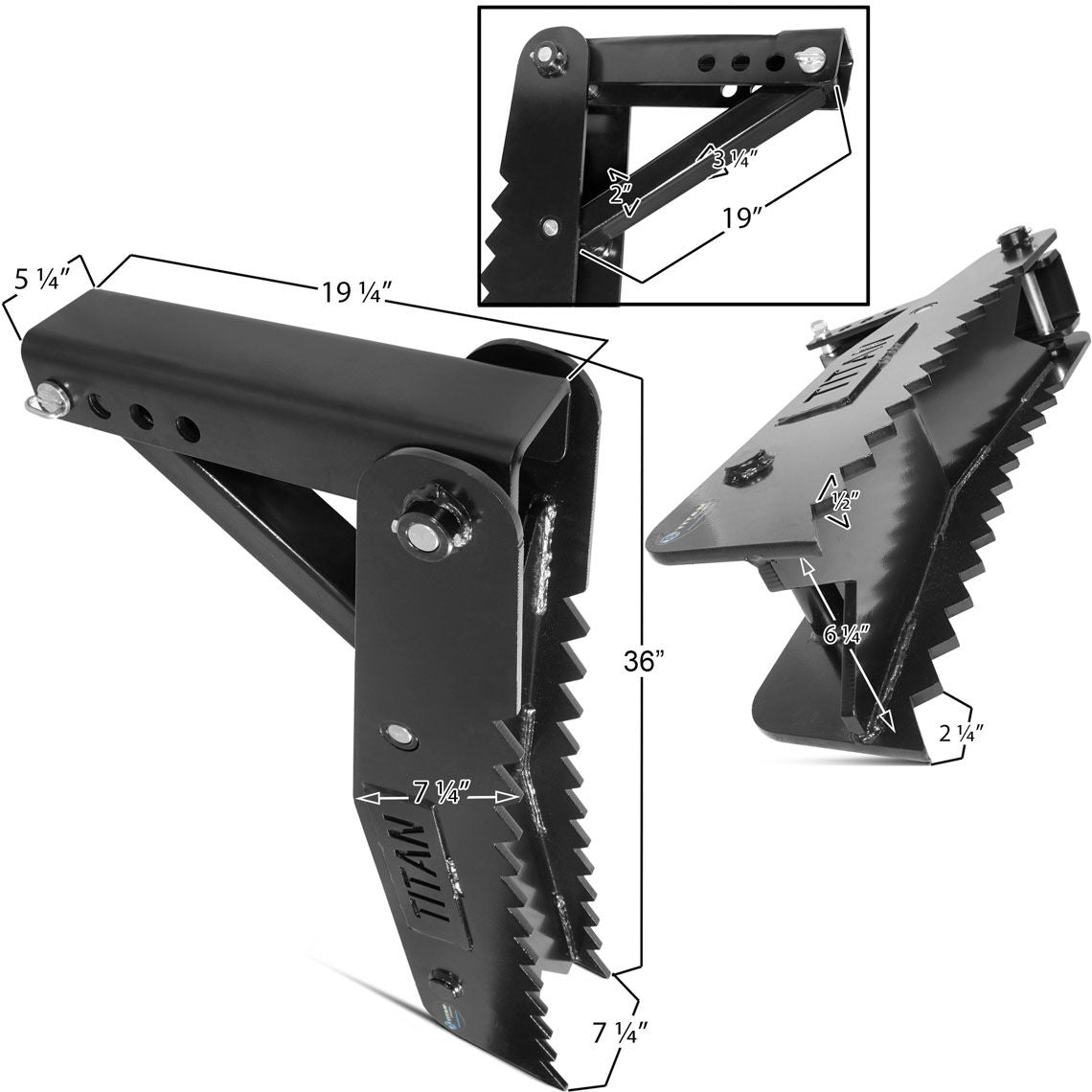 SCRATCH AND DENT - 38" Backhoe Thumb Hoe Clamp 1/2" Steel Plate Assembly Weld On Adjustable - FINAL SALE