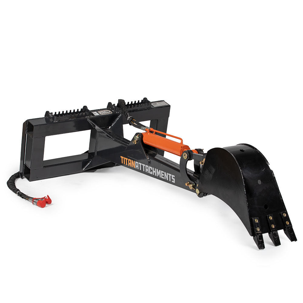 Skid Steer Fronthoe Excavator Attachment - Bucket Size: 10" - Optional Backhoe Thumb: No | 10" / No - view 24