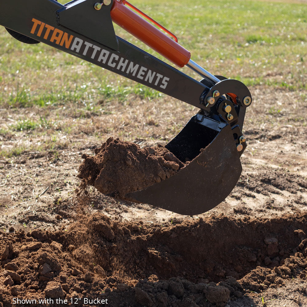 Skid Steer Fronthoe Excavator Attachment - Bucket Size: 10" - Optional Backhoe Thumb: No | 10" / No - view 16