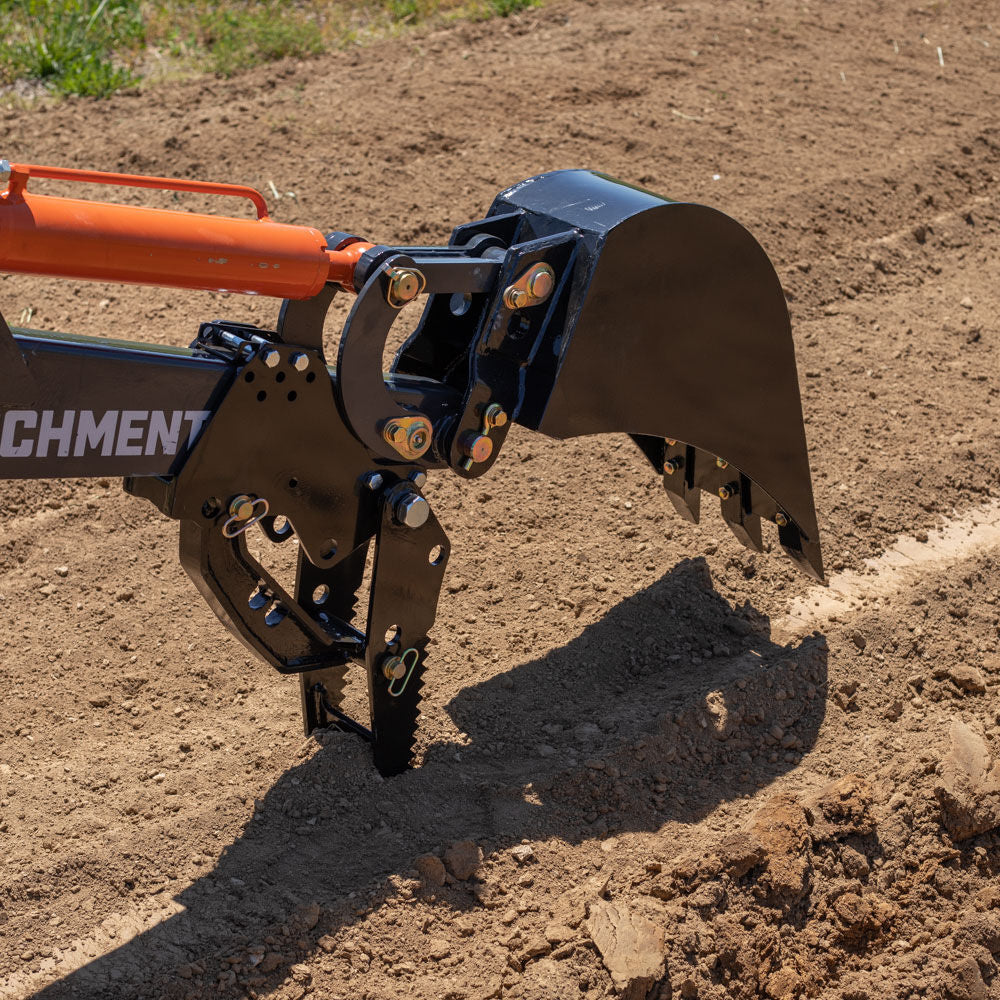 Skid Steer Fronthoe Excavator Attachment - Bucket Size: 10" - Optional Backhoe Thumb: Yes | 10" / Yes - view 27