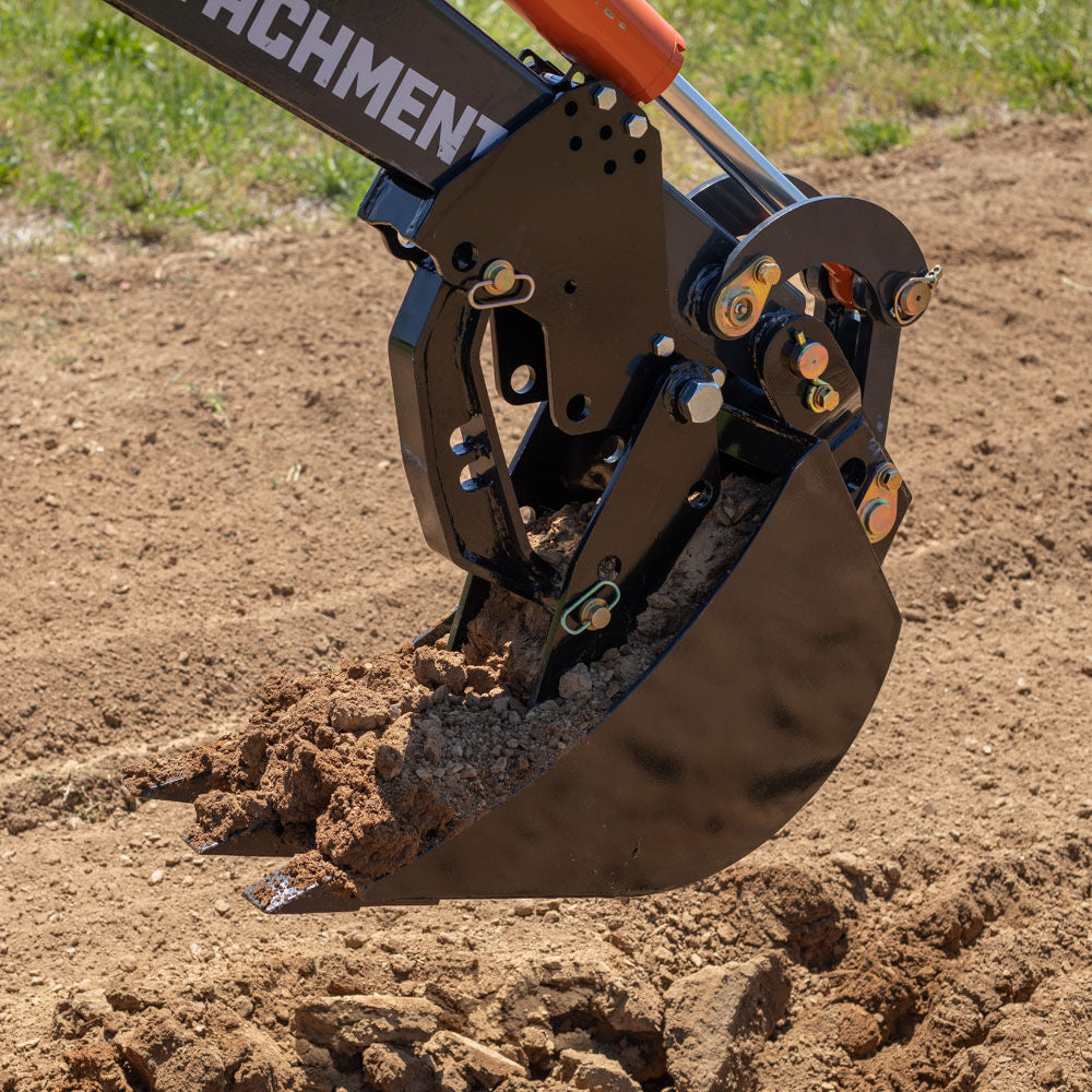 Skid Steer Fronthoe Excavator Attachment - Bucket Size: 10" - Optional Backhoe Thumb: Yes | 10" / Yes - view 29