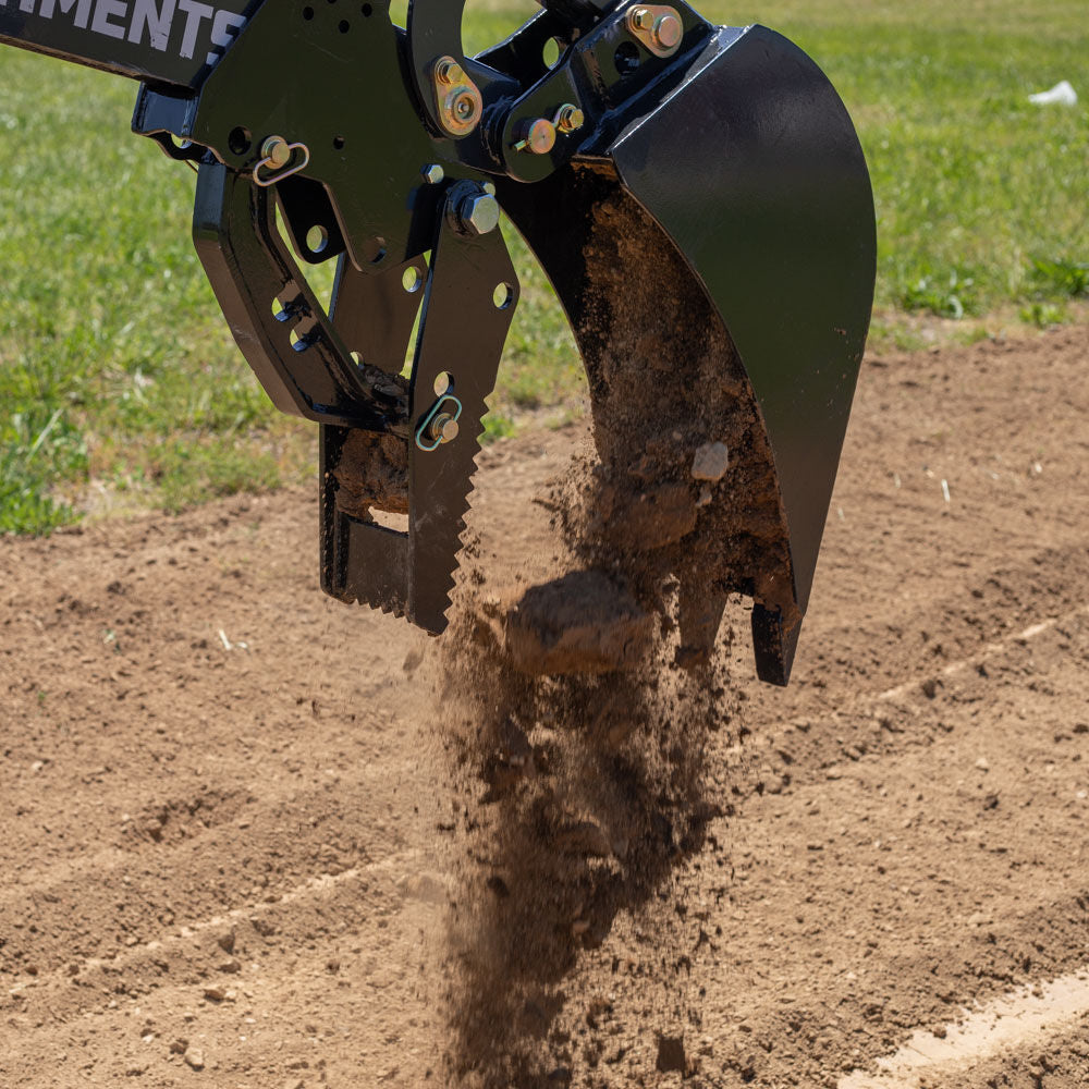 Skid Steer Fronthoe Excavator Attachment - Bucket Size: 10" - Optional Backhoe Thumb: Yes | 10" / Yes - view 30