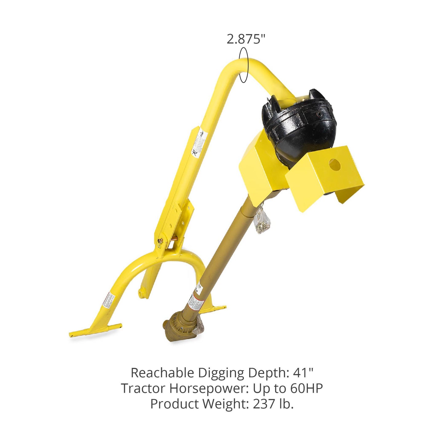 SCRATCH AND DENT - 60 HP 3 Point PTO Post Hole Digger Attachment w/ Auger - FINAL SALE - view 2