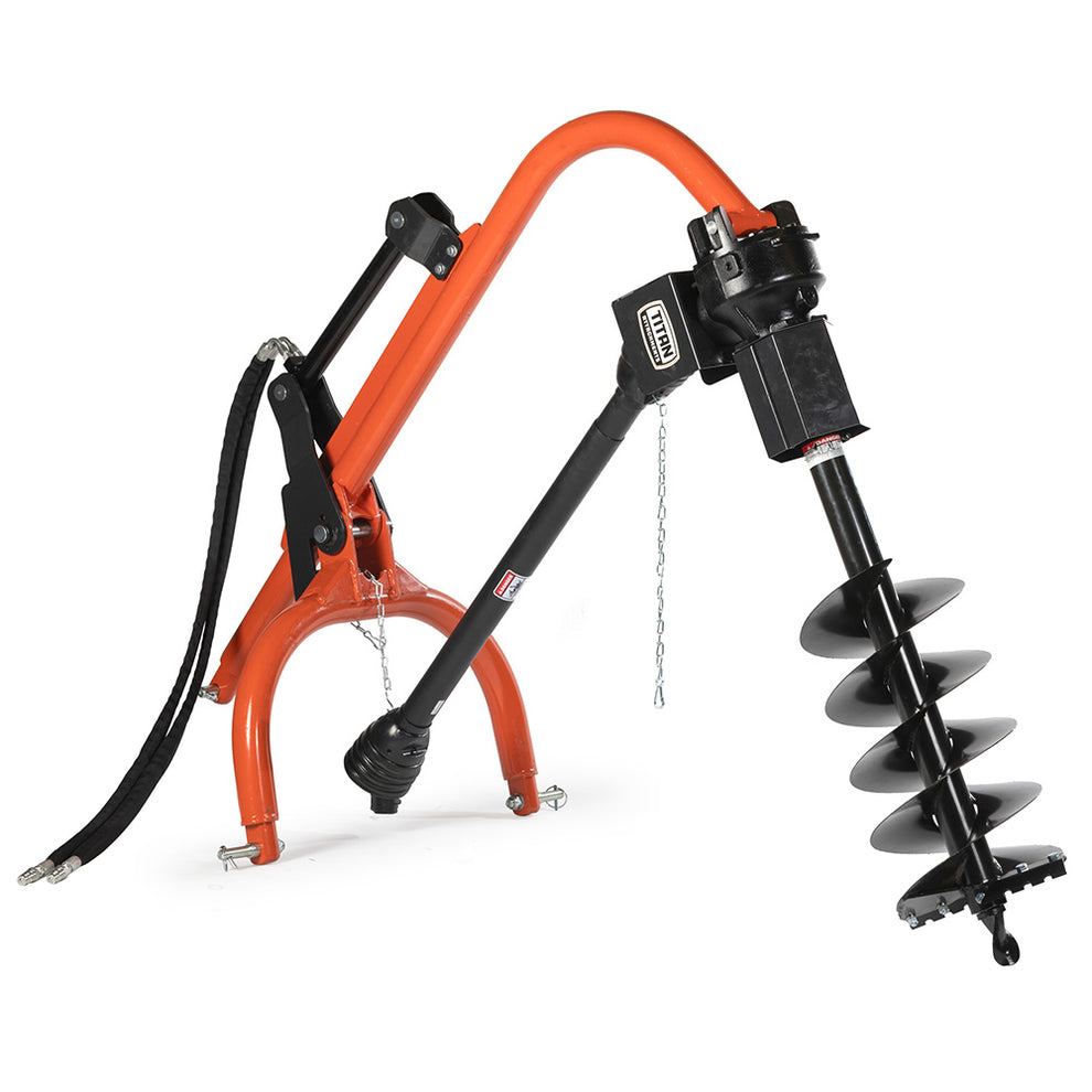 Machine Point Post Pro Series 3 Point Post Hole Digger with Hydraulic Ram | Titan Attachments